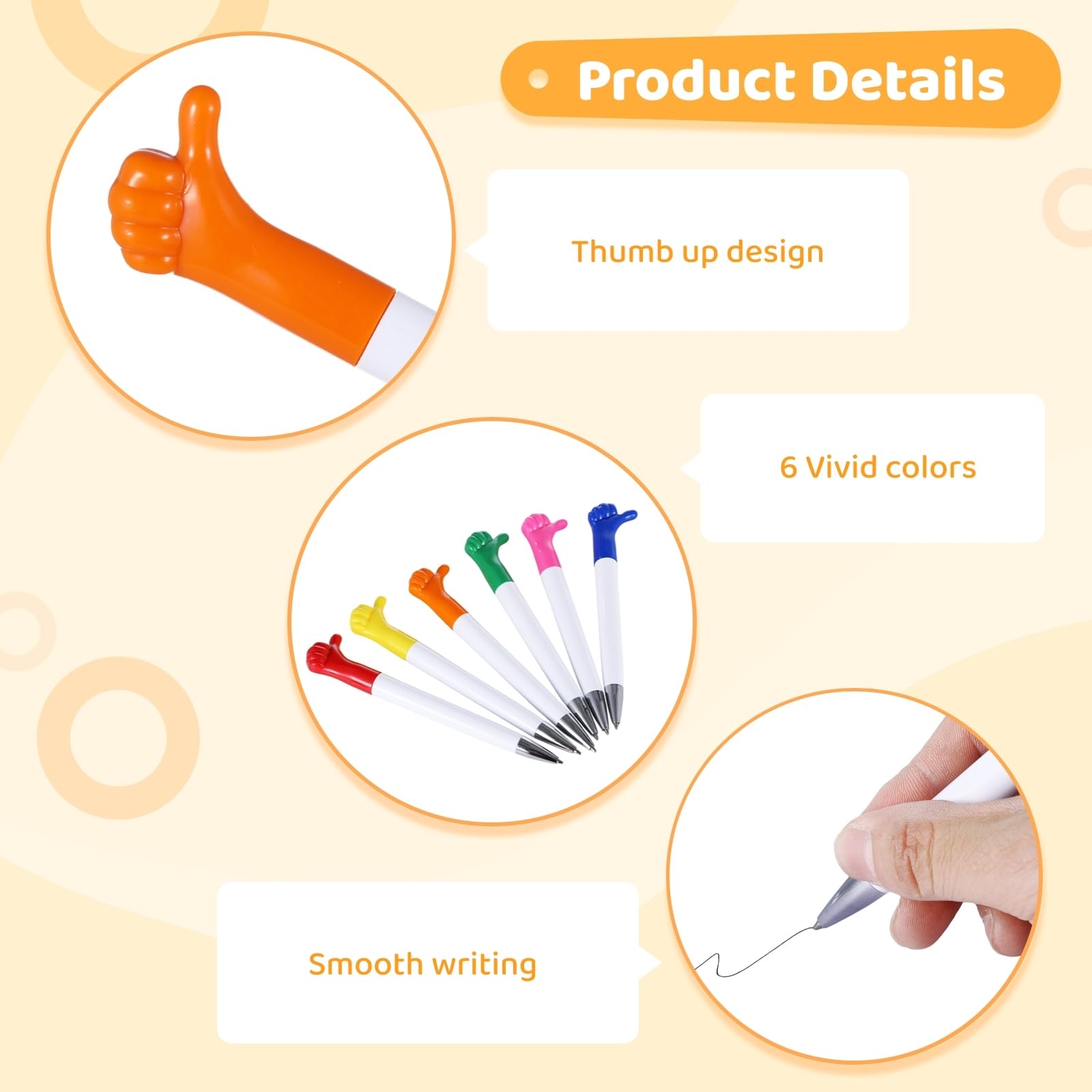 Motivierende Daumen-Design-Stifte, Kugelschreiber, Dankesstifte, Großpackung Geschenk-Set für Lehrer, Studenten, Krankenschwestern und Kollegen, 90 Stück