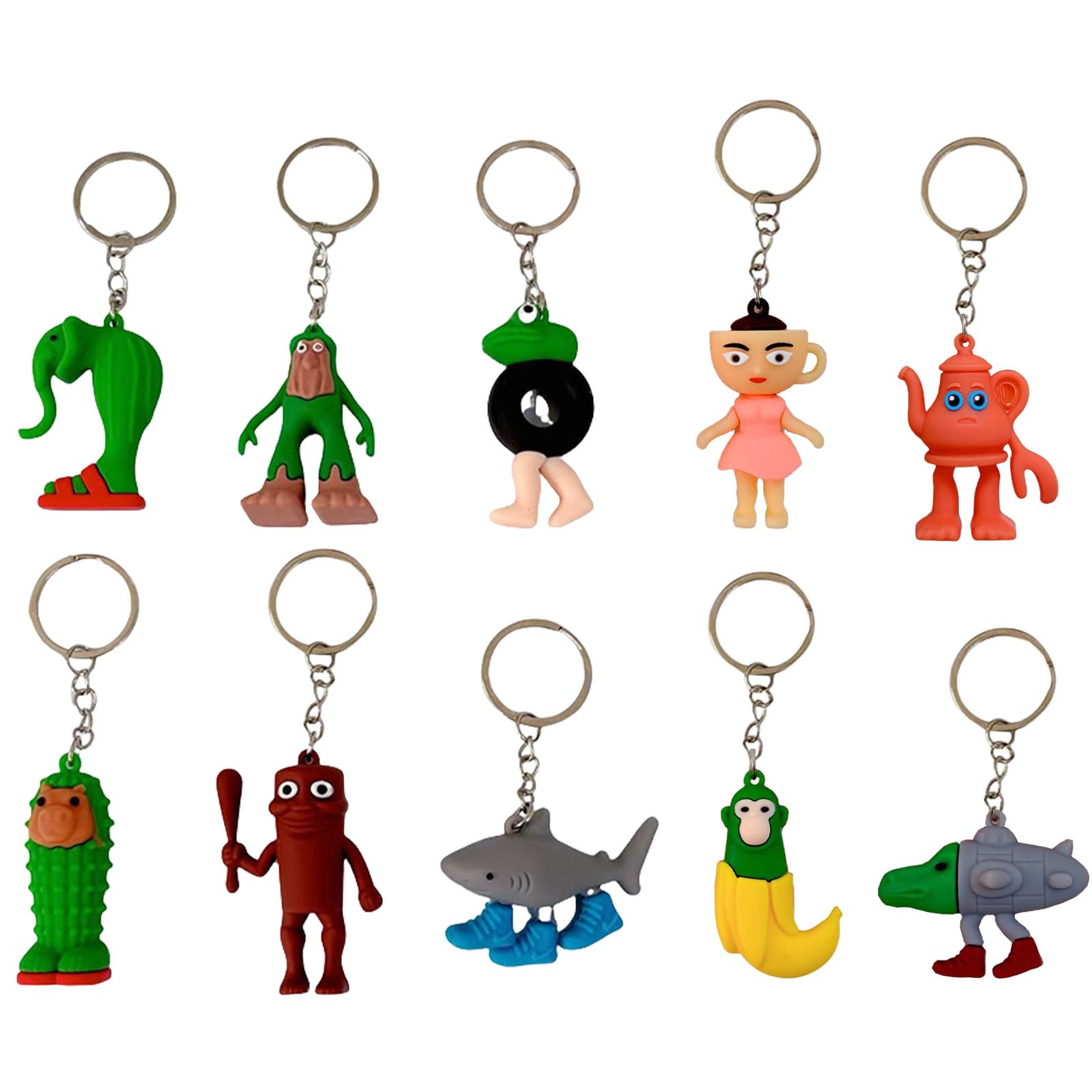 ITTI × Hoodmart Keyring No.10 Key Chain, 20 Keyrings with Ring, 10 Key Ring, 1 Key Clip, 1