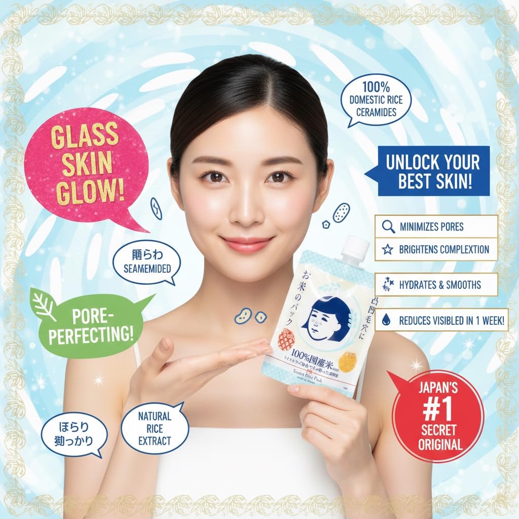 Keana Rice Face Pack Water Brightening 170g – Pore Tightening, Deep Hydration & Skin-Softening Treatment Inspired by Japanese Beauty (Pack of 1) - Image 7