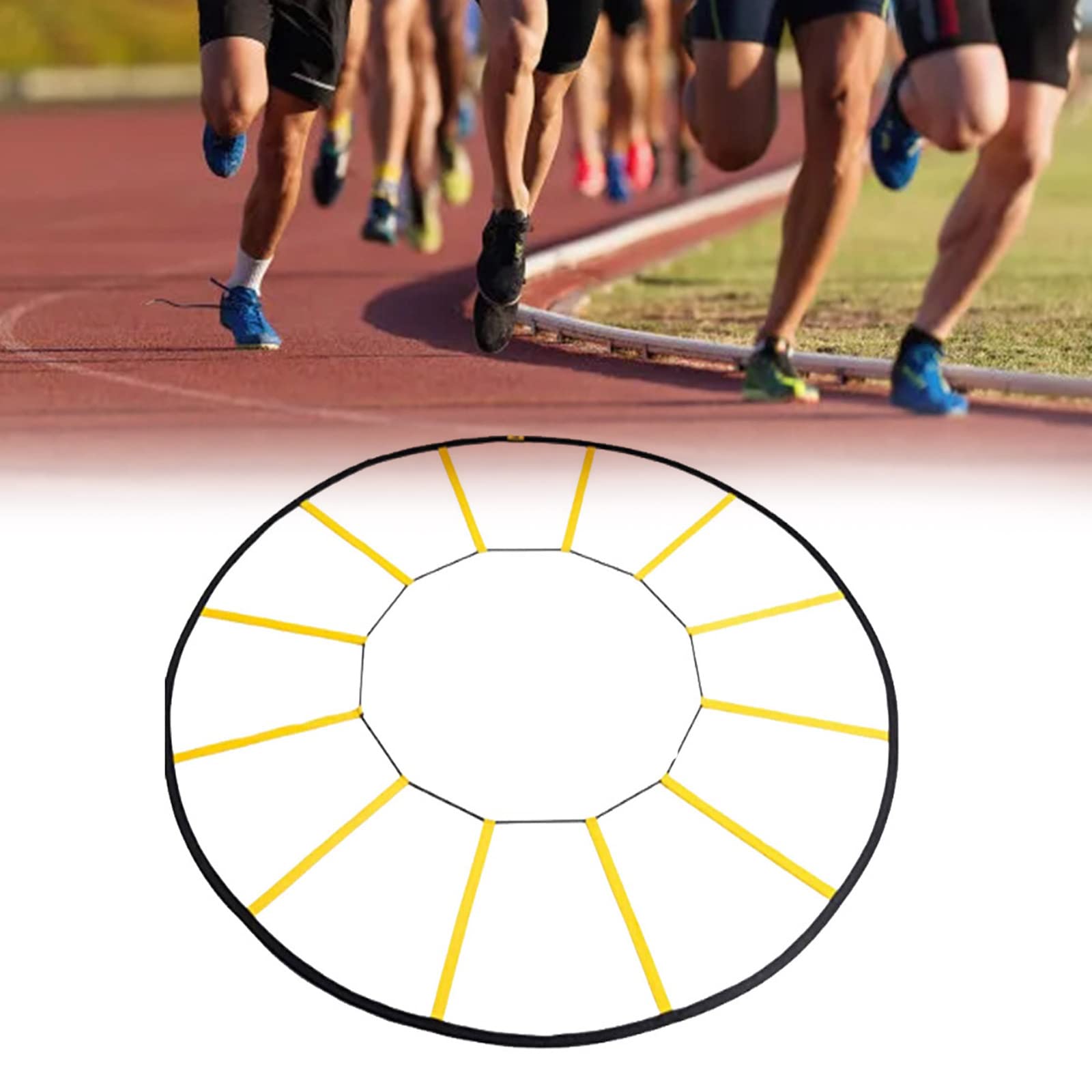huwvqci Scala circolare per esercizi di agilità reattiva, per esercizi e abilità reattive ad intensità, scaletta per esercizi di calcio, sport, fitness, allenamento