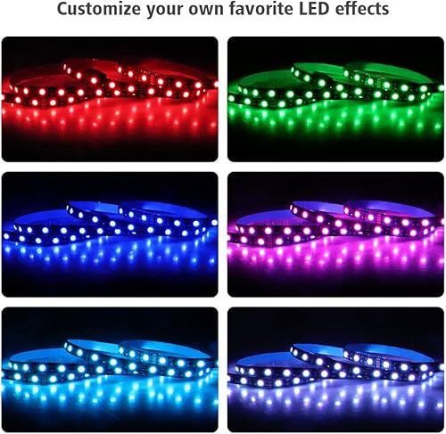 Miniatura 4 de Vrabocry Tira de luz LED RGB para PC, 1 tira LED RGB de 19.7 pulgadas para cabezales LED RGB de 12 V 4 pines para ASUS Aura Sync, Gigabyte RGB