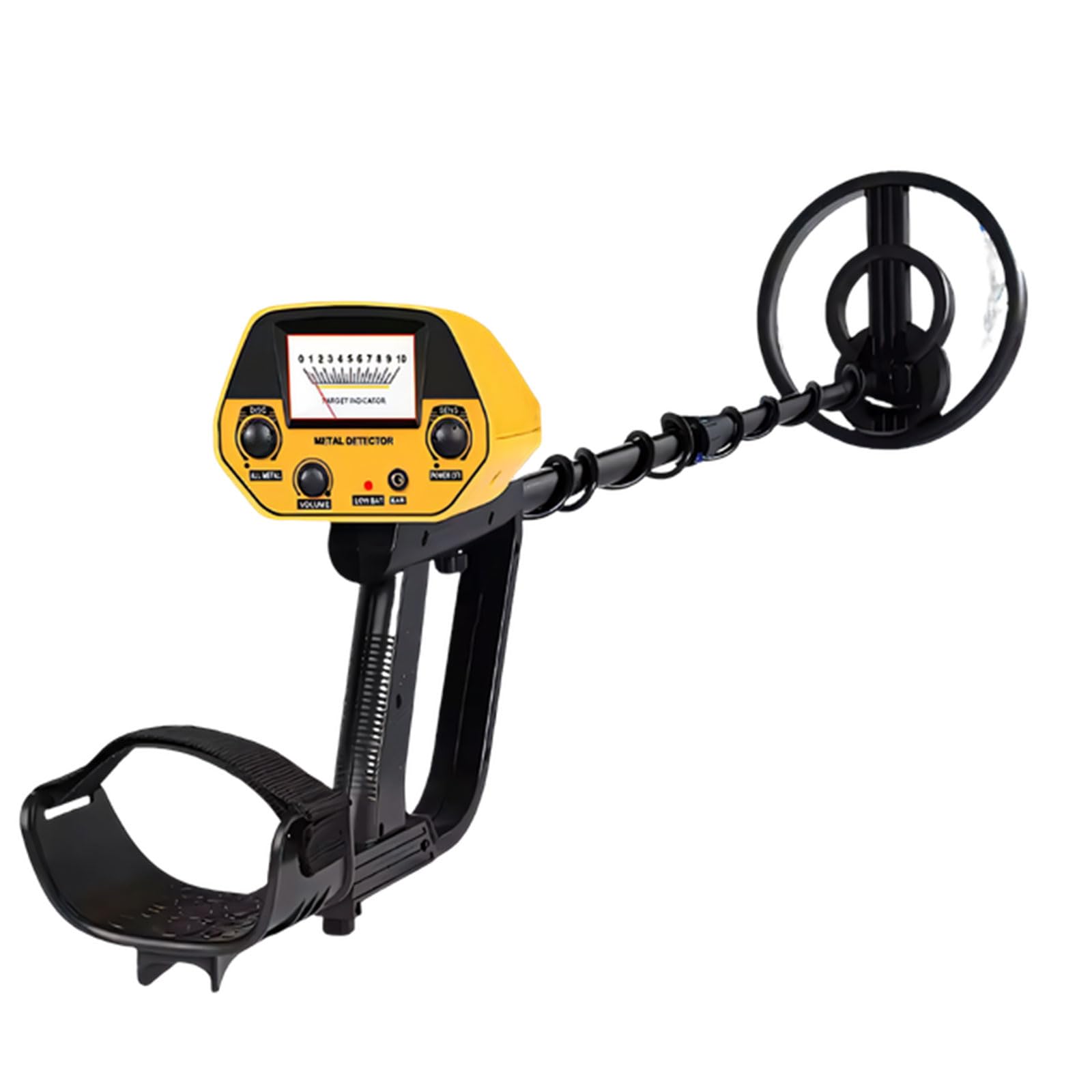 Detector de metales subterráneo, pantalla de puntero analógico, suelo