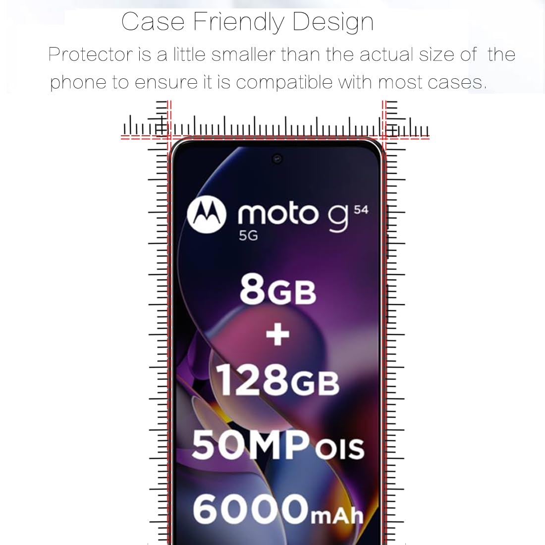 AOKUMA Panzerglas Für Motorola Moto G54 – 9H Härte, Kratzfest & Blasenfrei (2 Stück)