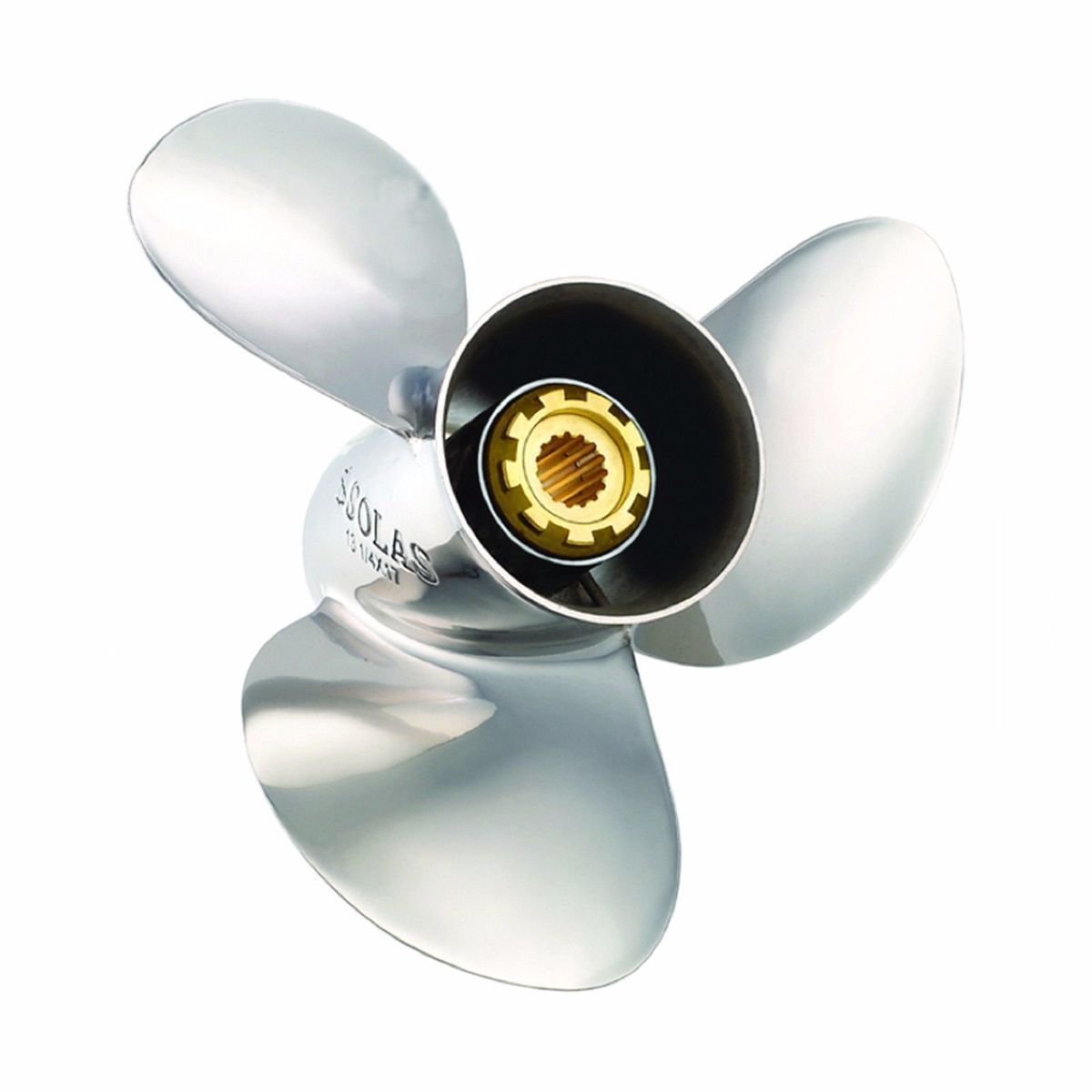 Solas Stainless Steel Propeller – 10 Inch, 3-Blade For Yamaha 20-30HP Outboards (Part #3231-108-10)
