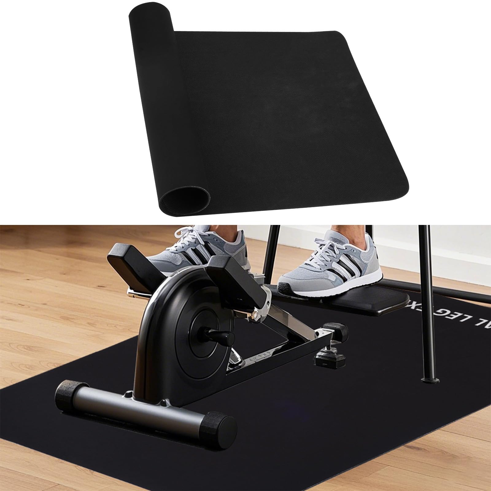 Gosknor Esterilla Elipse para Ejercicios de Piernas, 60 x 40cm Antideslizante Esterilla Entrenamiento Máquinas Elípticas Escritorio, para Uso Doméstico Oficina, Estabilidad y Protección el Suelo