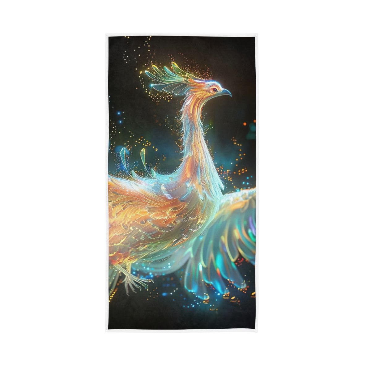 HUYGD Phoenix with Spread Wings Hand Towel Cotton Absorbent Soft Decorative Towel for Bathroom 15 x 30 Inch