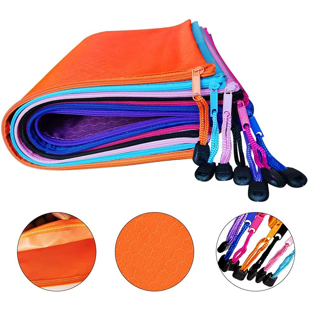 Plastic Portefeuilles Zip Mesh File Bags Document Folders Opslag Pounch voor Kantoorbenodigdheden, Reisaccessoires (24PCS, Kleur