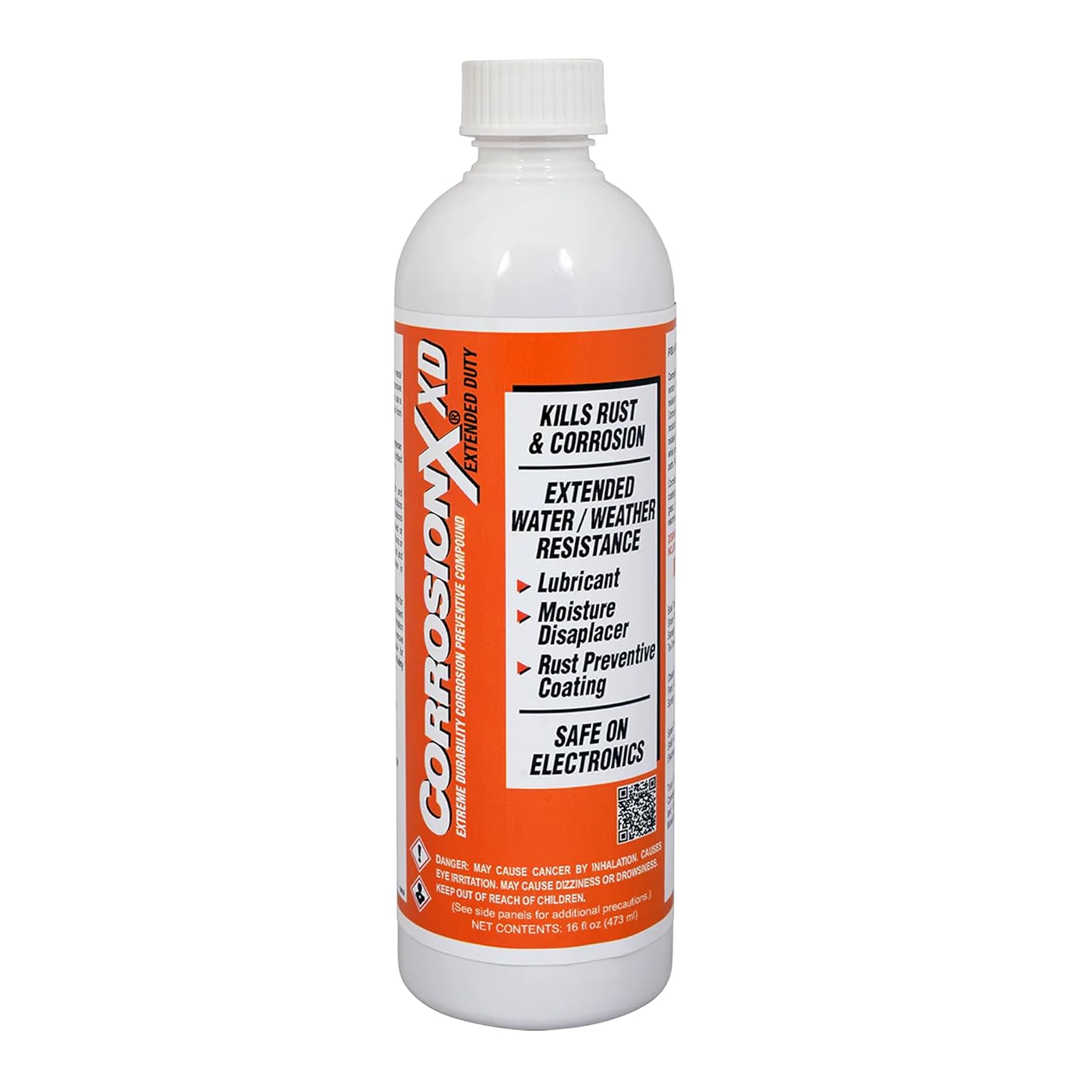 CorrosionX Extended Duty, Industrial Lubricant & Corrosion Preventive, Long-Lasting Rust & Salt Protection, Weather Resistant, Safe for Electronics, Automotive, Marine, RV & Trailer Use, 16oz Flip-Cap
