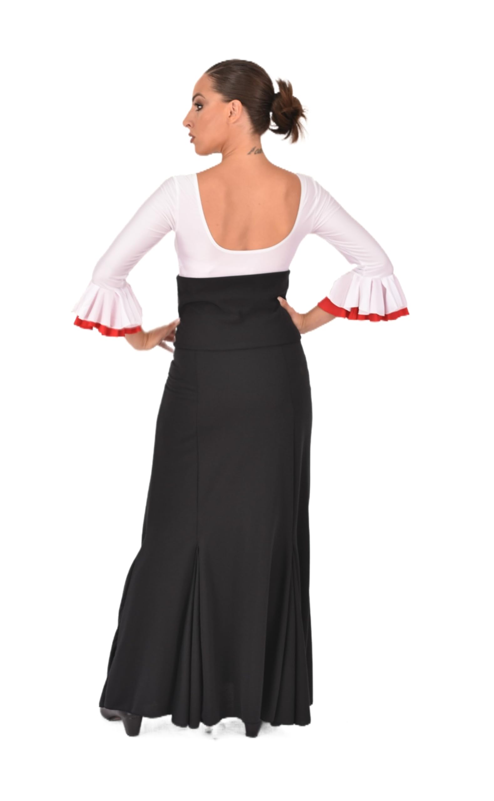 Falda Flamenca de Sirena con nesgas en el bajo. Tejido elástico Cintura Alta.
