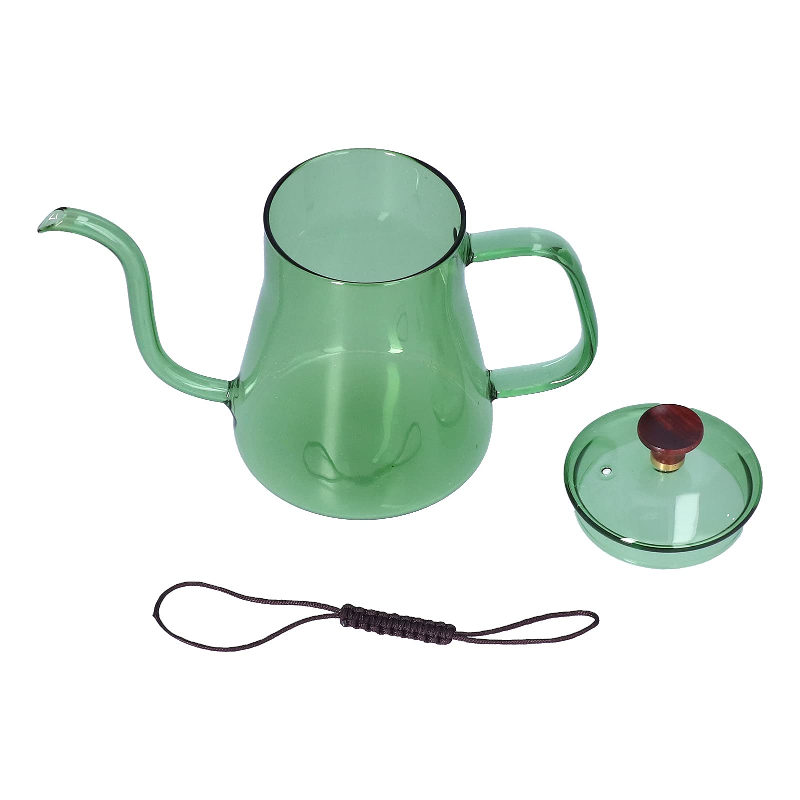 Long Spout Kettle, Large Capacity, Heat sturdy, Easy to Clean, Long Mouth Coffee Pot, Suitable for Kitchen, Café, and Tea Room. (Green)