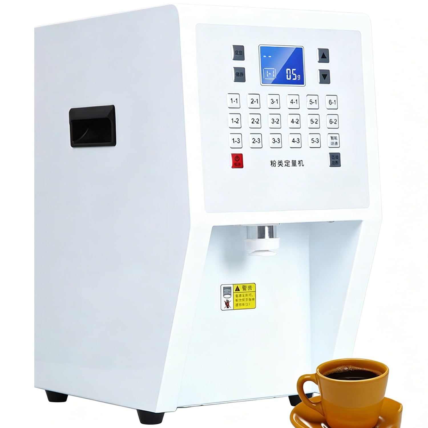 YXYLJOZ Fruit Powder Dispenser 3.5L, Digital Powder Dispensing Machine for Bubble Tea, Automatic Anti-Drip Design, Ideal for Commercial & Home Use