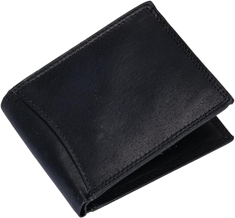 Style N Craft Bi-fold Pass Case Leather Wallet, Full-Grain Leather Wallet for Men and Women, RFID-Protected Wallet with Multiple Card Holders and Flap, 2 Tone Vintage Effect