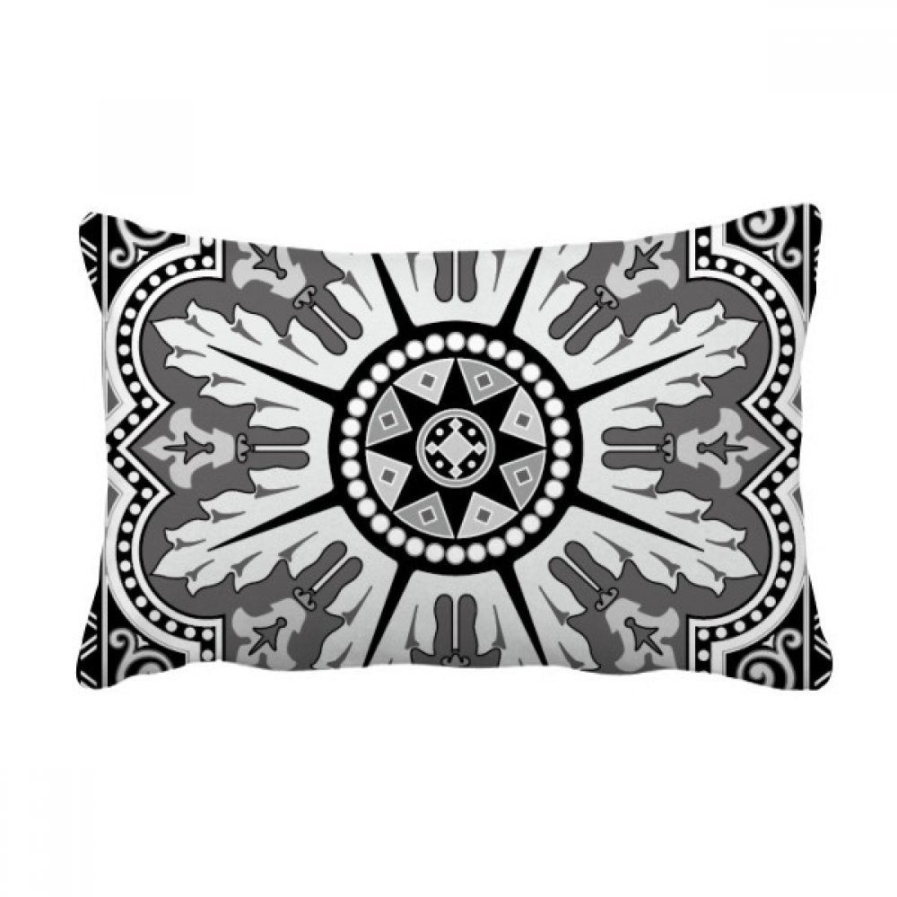 Coussin lombaire style arabe noir et blanc soulagement dos pour canapé