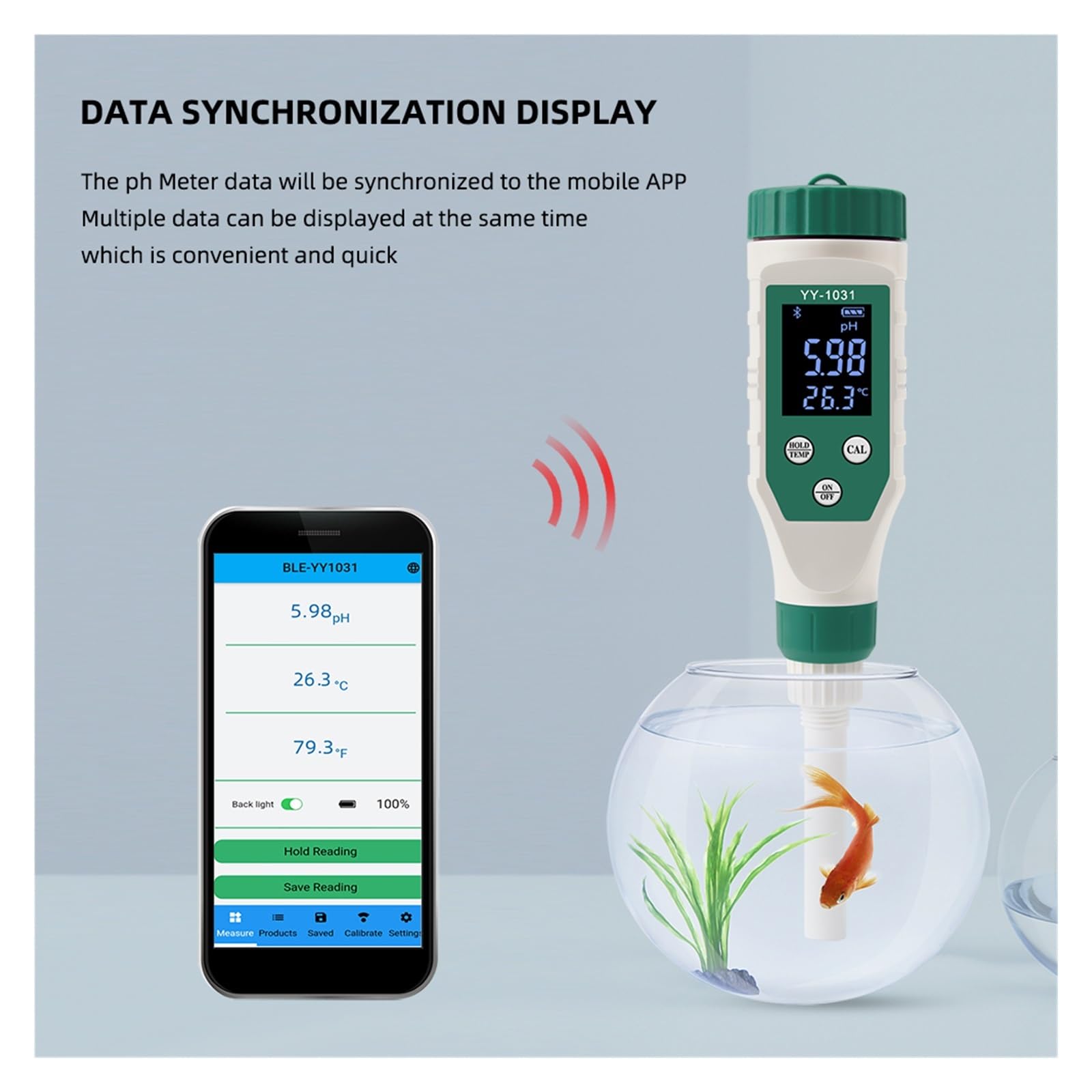 Tester digitale dell'acqua Misuratore PH digitale della pelle 0.00~14.00 Smart Tester di acidità Sensore piatto Monitor Test corpo viso for medicina termale domestica per piscina, acqua salata, acqu