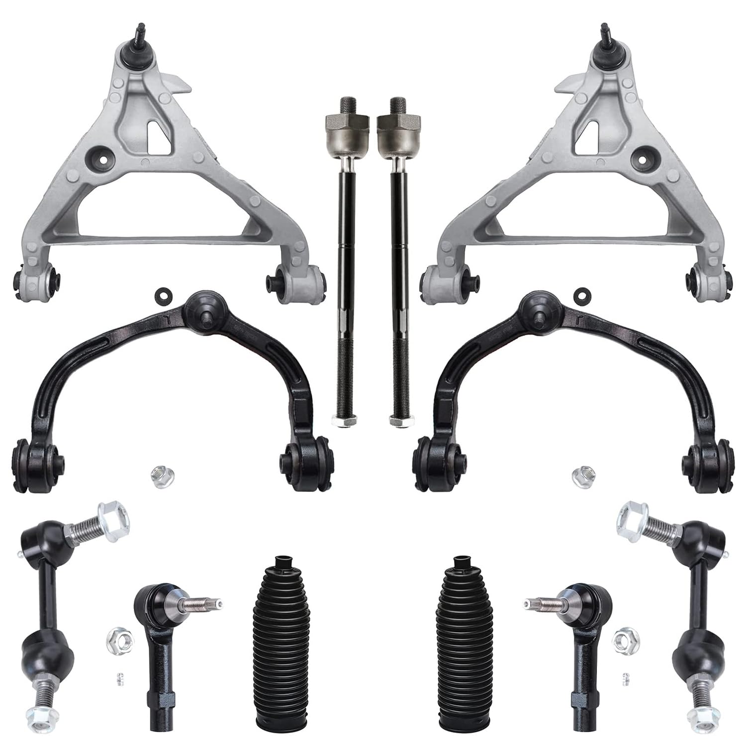 Detroit Axle - 12pc Front End Suspension Kit for Jeep 05-10 Grand Cherokee