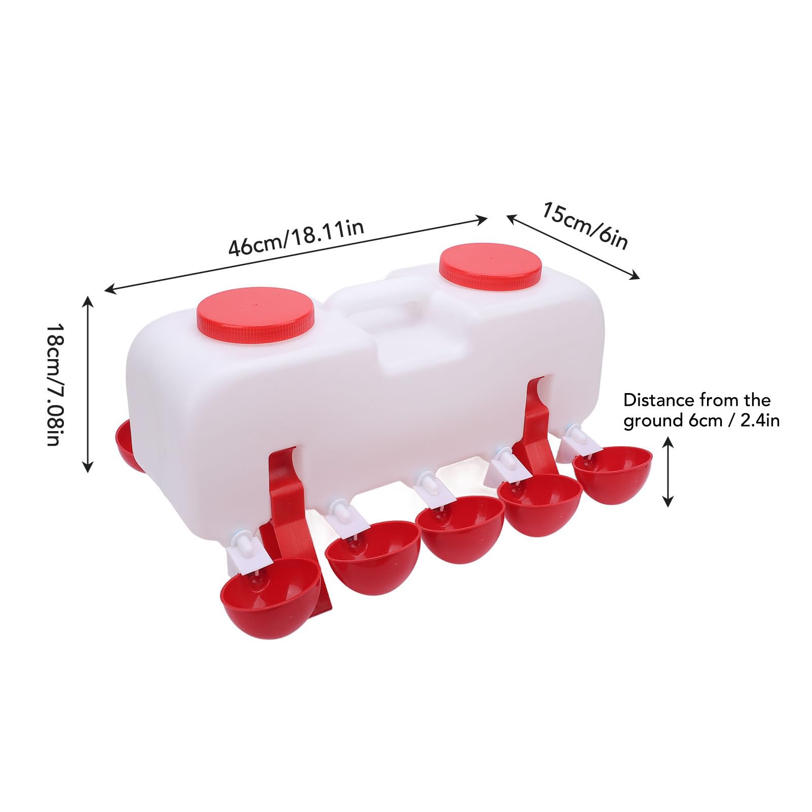 Abbeveratoio Automatico per Polli, Dispenser per Uccelli, Grande