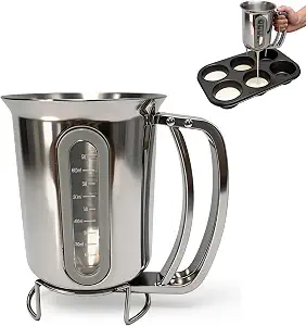 30oz Pancake Dispenser for Batter with Viewing Window