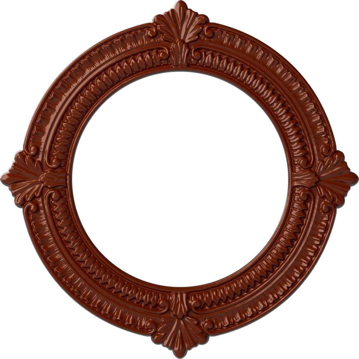 Ekena Millwork CM13BNFIF 13 1/8"OD x 8"ID x 5/8"P Benson Ceiling Medallion Fits Canopies Up to 8", FireBrick