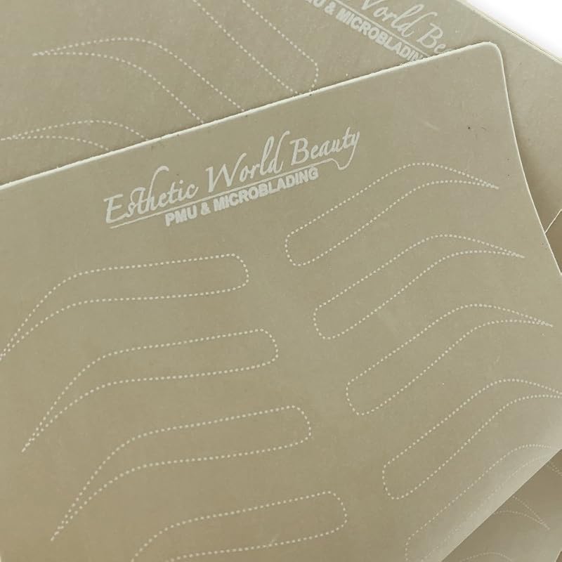 Pele artificial moldada para prática de microblading, Pacote com 5 unidades