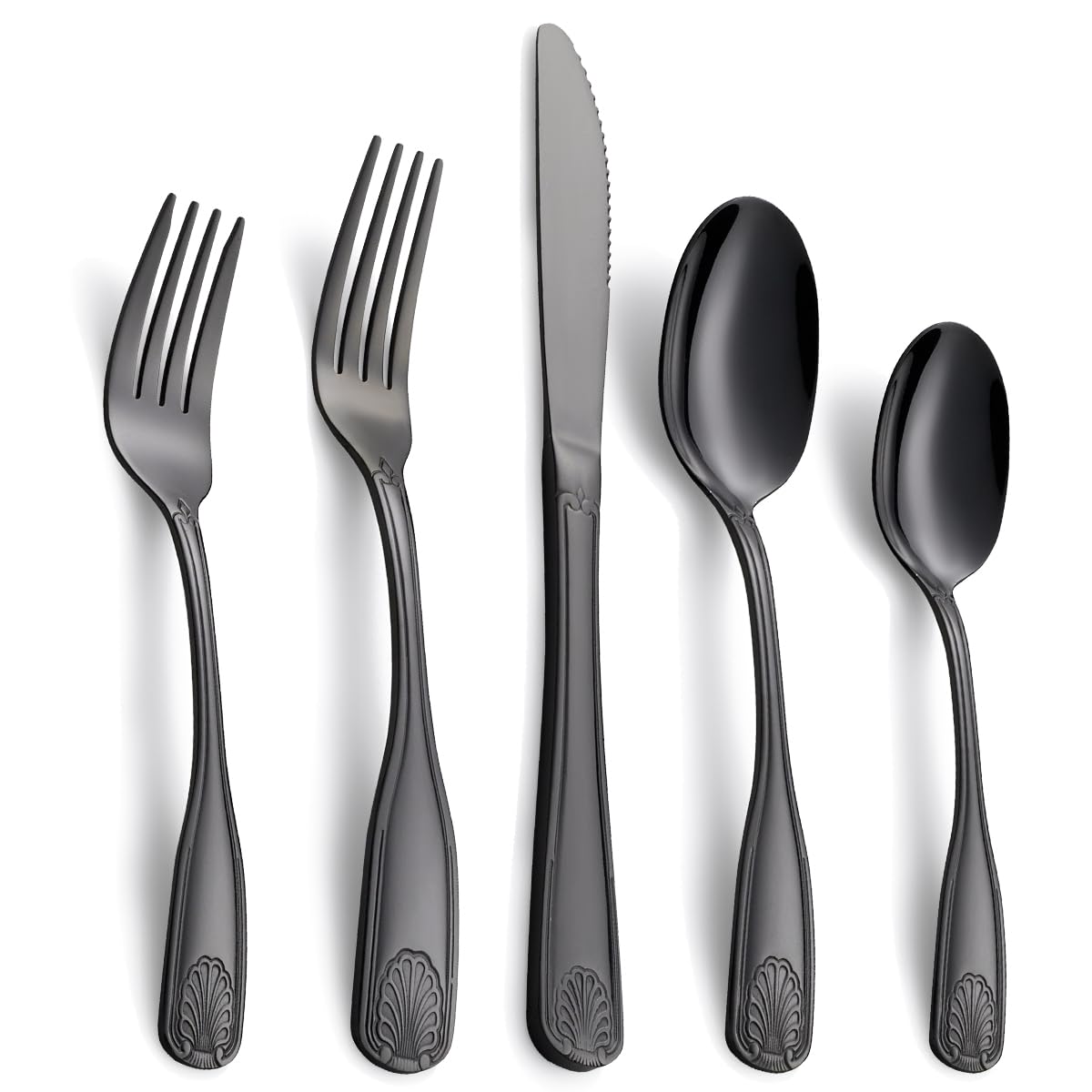 Gold 20-Piece Flatware Set with Shell Pattern — Amazon image 9