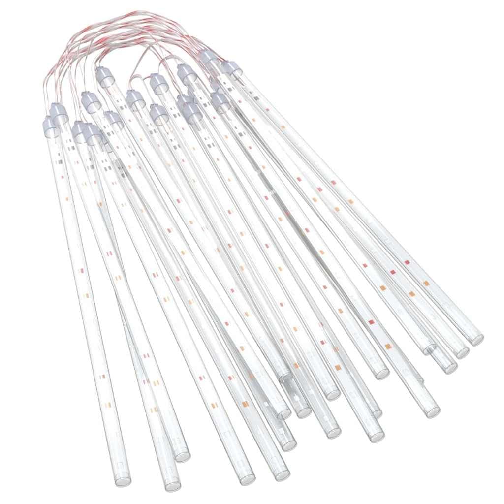 Luci LED meteori, 20 tubi, 30 cm, catena luminosa per esterni, impermeabile, SMD LED per decorazioni natalizie e illuminazione per feste