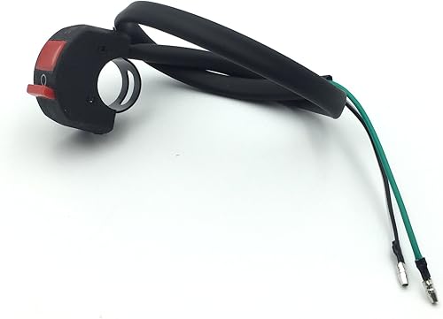 XKH - Interruptor de encendido y apagado para motocicleta, color negro, rojo, compatible con ATV, motocicleta, scooter, motocross, motocross, 7/8