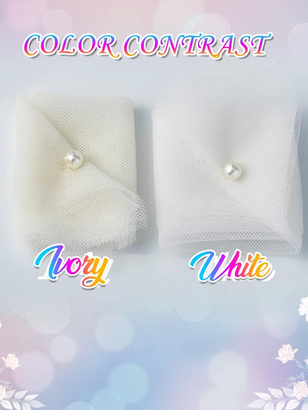 Long Ivory Chapel Length Wedding Veil Bridal Veils for Brides | Cathedral 1 Tier Bride Tulle Hair Accessories for Women
