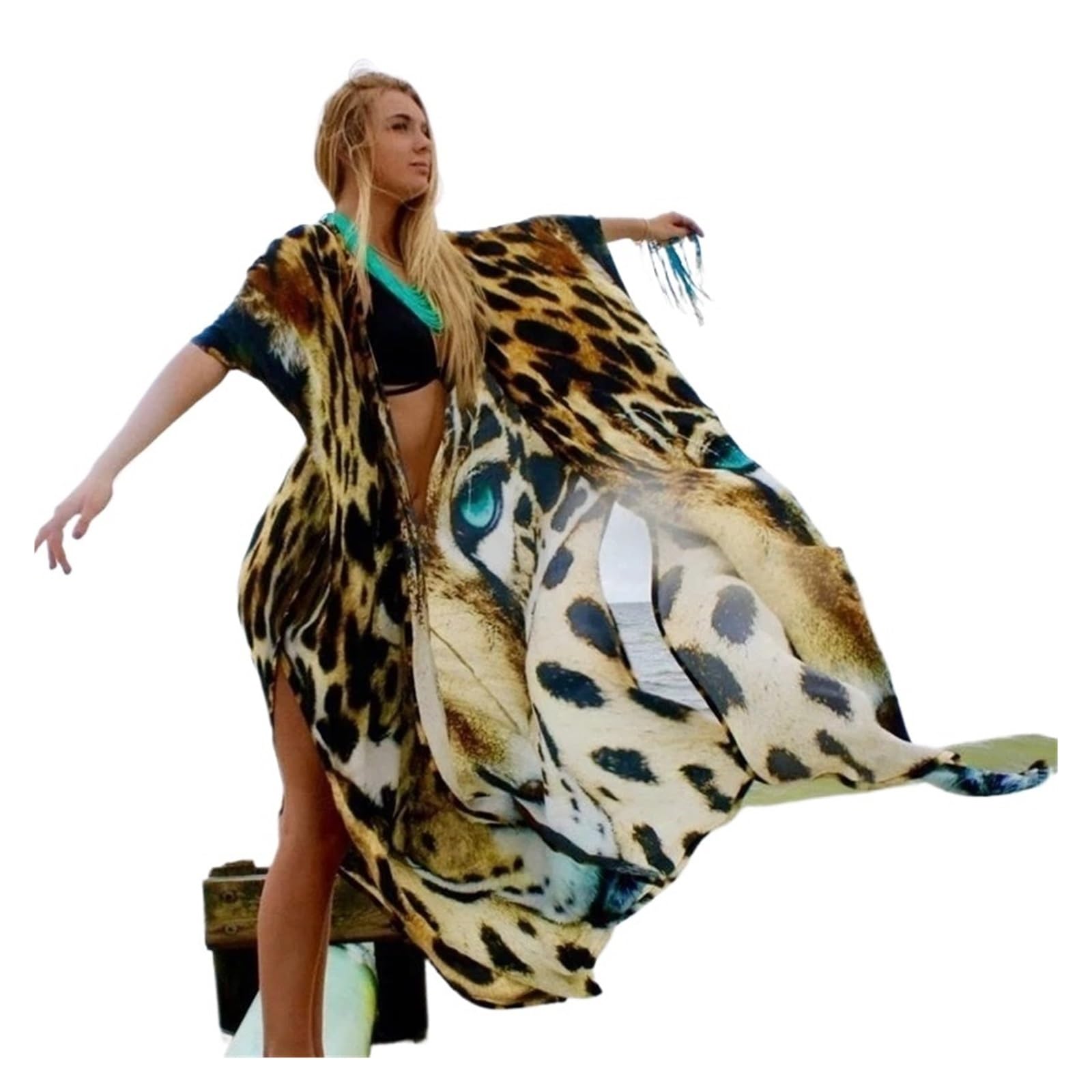 Salida de Baño Bikini Cover-ups Sexy Robe Plage Traje de baño Cubrir Vestido Largo Suelto para Piscina