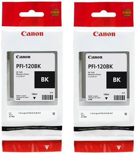 Miniatura 1 de Canon PFI-120 Depósito de tinta de pigmento (paquete de 2, negro) en embalaje al por menor