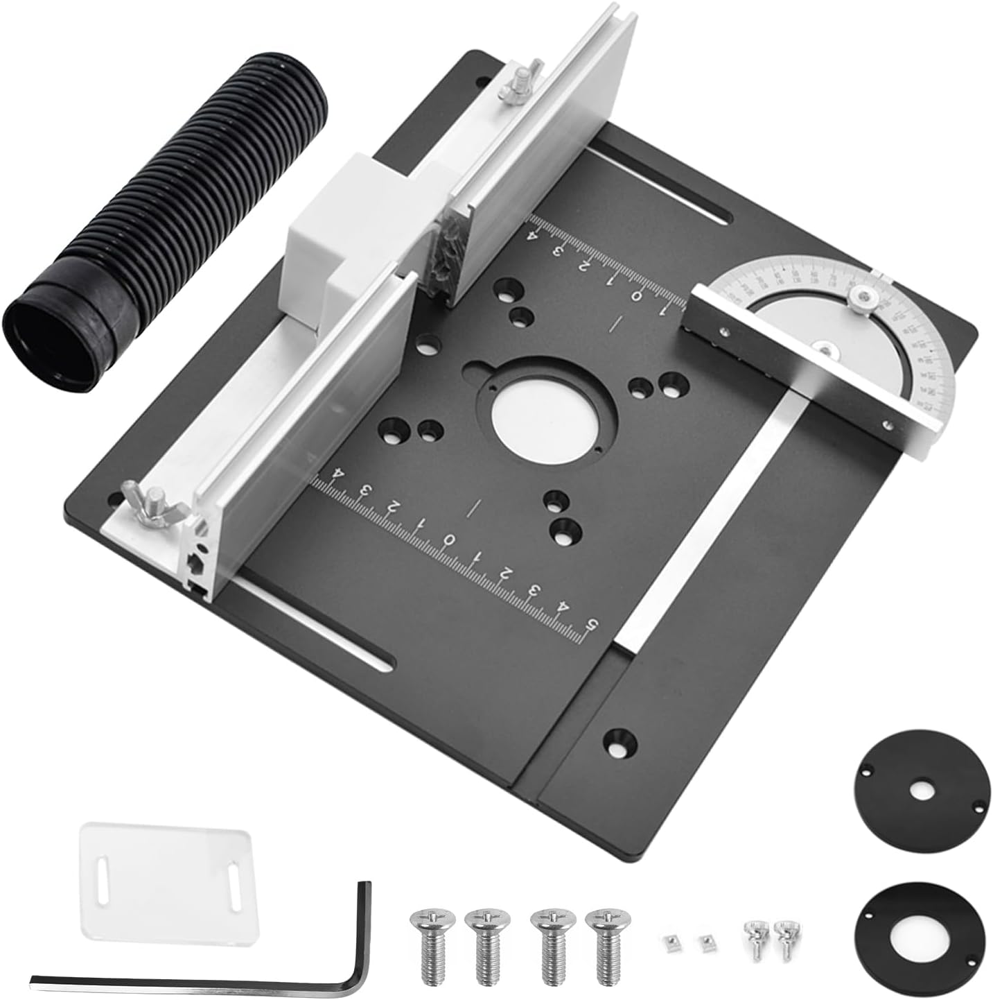 Set mit 3 Frästisch Einlegeplatten, Aluminiumlegierung, Frästisch