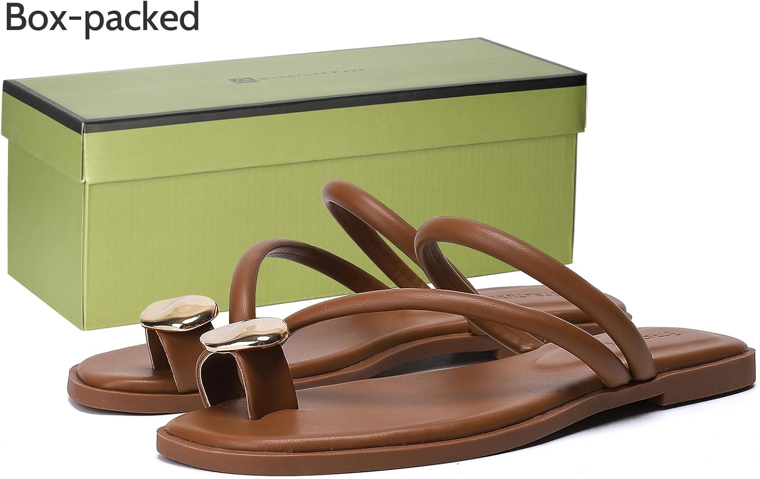 Women's Toe Ring Thong Sandals Open Toe Slide Flat Sandals Casual Summer Flip Flop Flat Sandals - Image 7