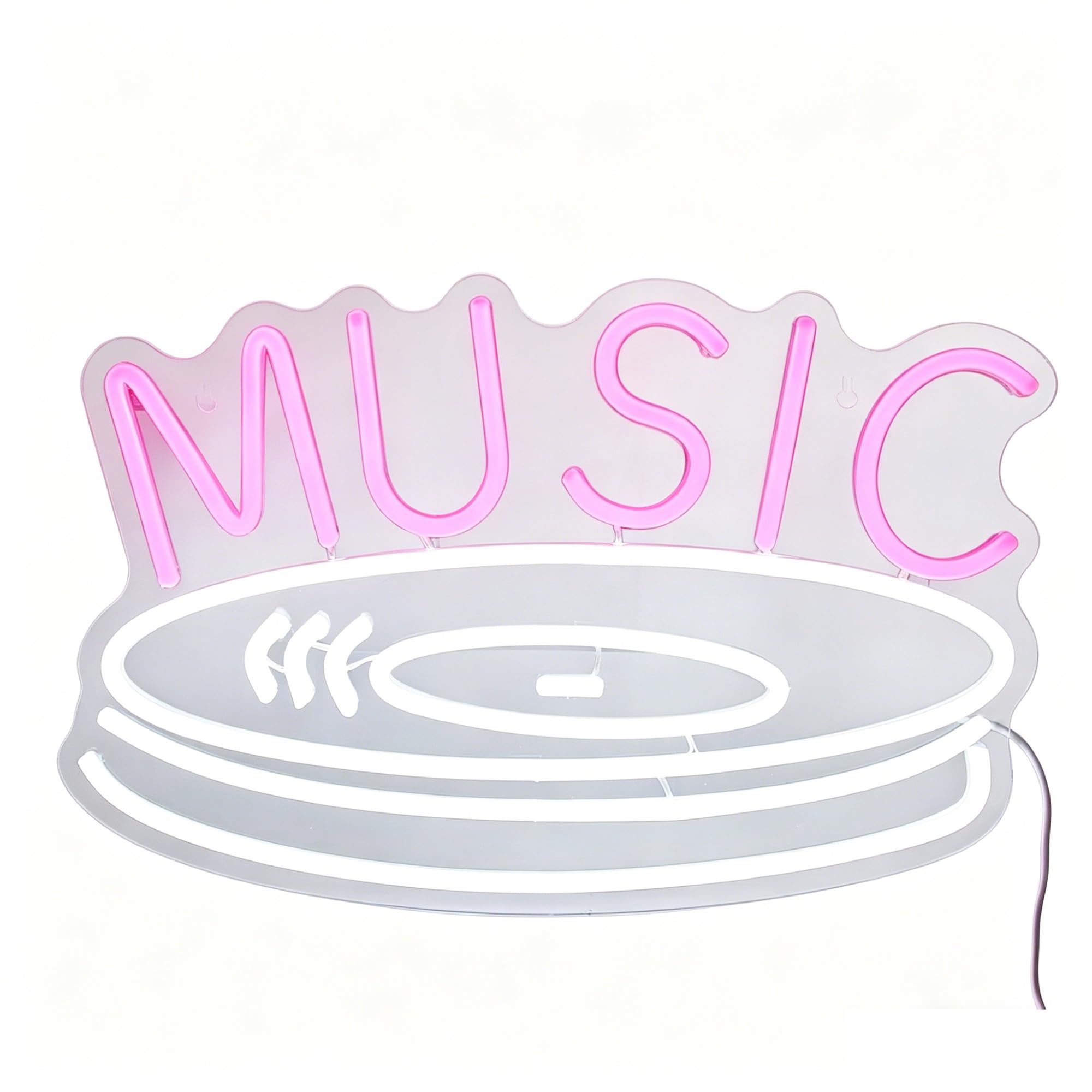 Dimmable Neon Music Sign for Rock Bar, Nightclub & Festival Decor(Music (26 * 40cm))