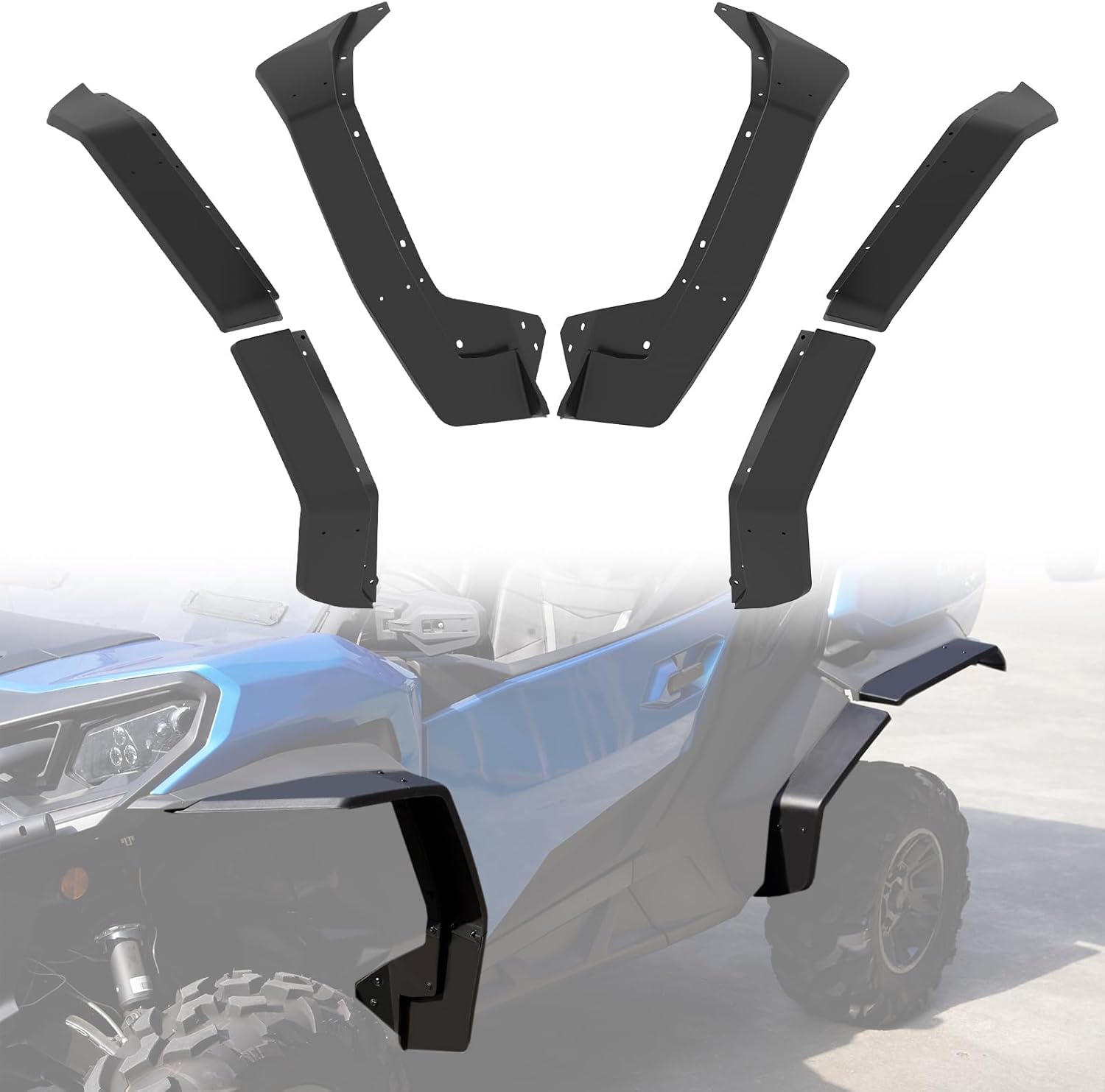 HAKA TOUGH XXL Wider Fender Flares for Can-Am Commander Accessories 2021-2024, Front Rear Mud Guards Mud Flaps Full Coverage Fender Guards for Can Am Commander 700 1000R MAX 21-24, Replace #715006814