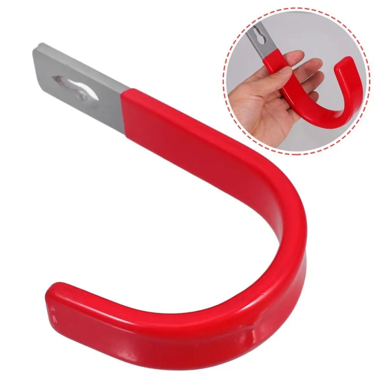 Ganchos en forma de J for almacenamiento garaje PVC y acero inoxidable