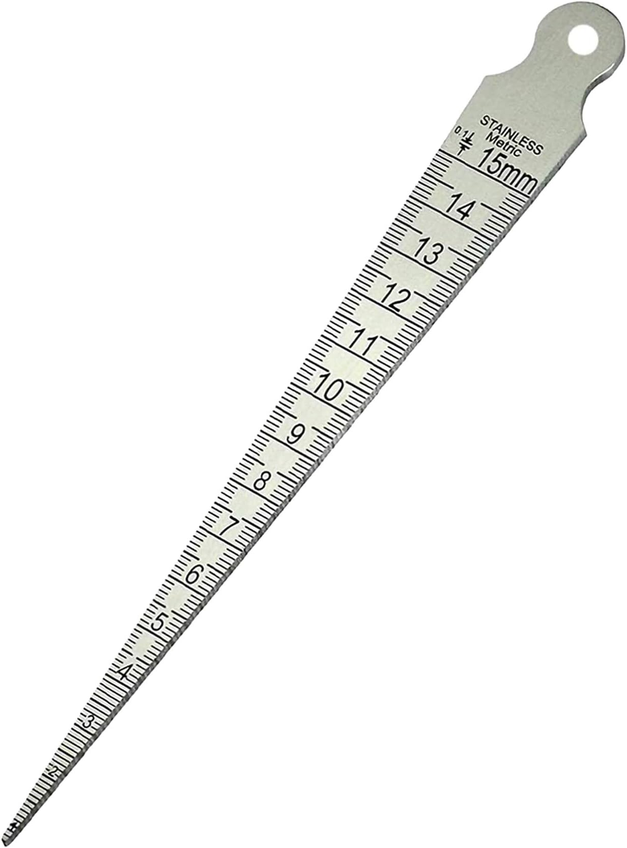 Taper Gauge 1-15mm Stainless Steel Taper Welding Gauge Inch Metric Feeler Gap Hole Measure Tool