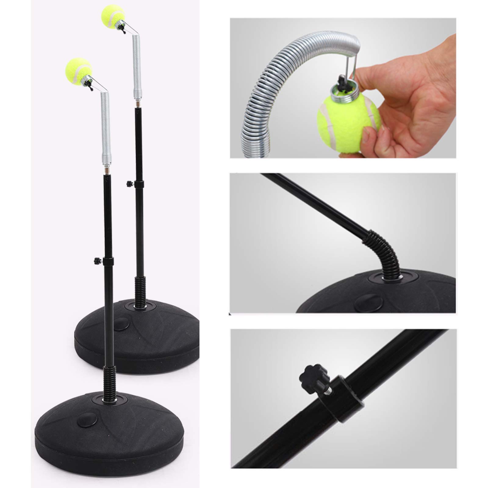 Attrezzo per Allenamento Tennis con Palline di Corda e Base