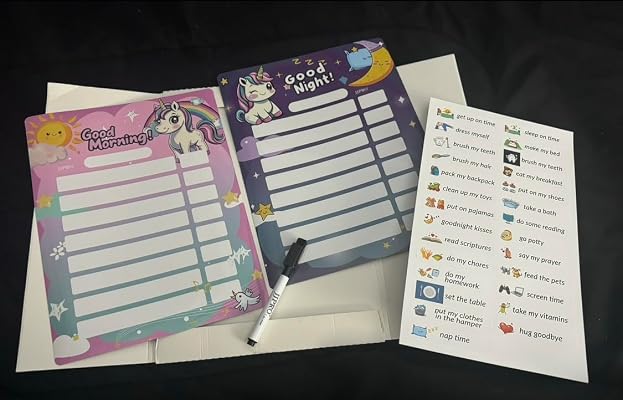 Magnetic Morning Bedtime Routine Chart for Barbados | Ubuy