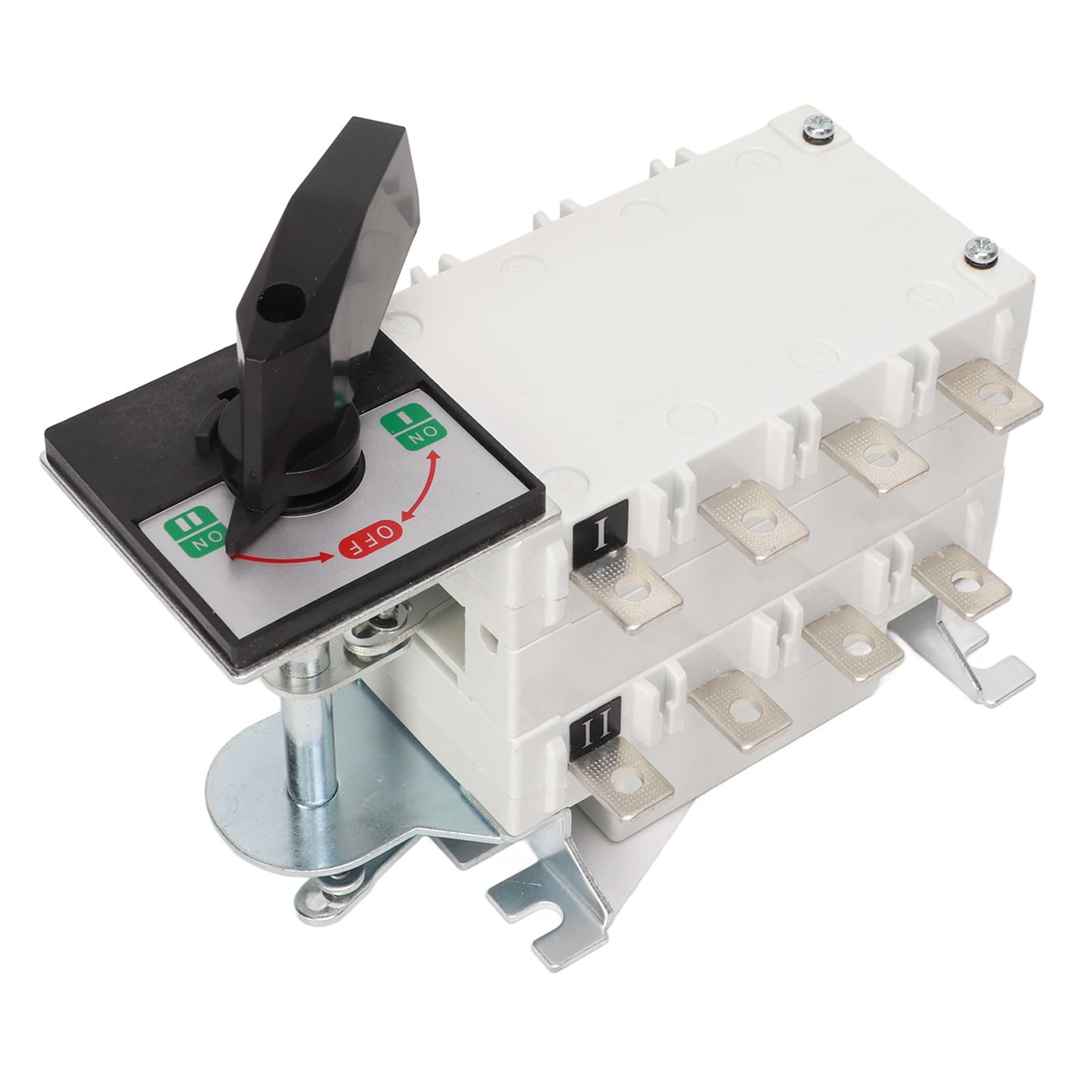 Walfront Interruptor de Transferencia de Potencia Dual 4p, Material de Retardante de Llama de PC, Diseño de Eje Extendido, Clasificación de 100 A para Edificios de Oficina y Lugares Públicos (80A)