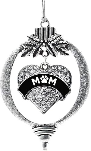 Miniatura 24 de Inspired Silver Adornos festivos de dije de corazón pave de plata con circonitas cúbicas