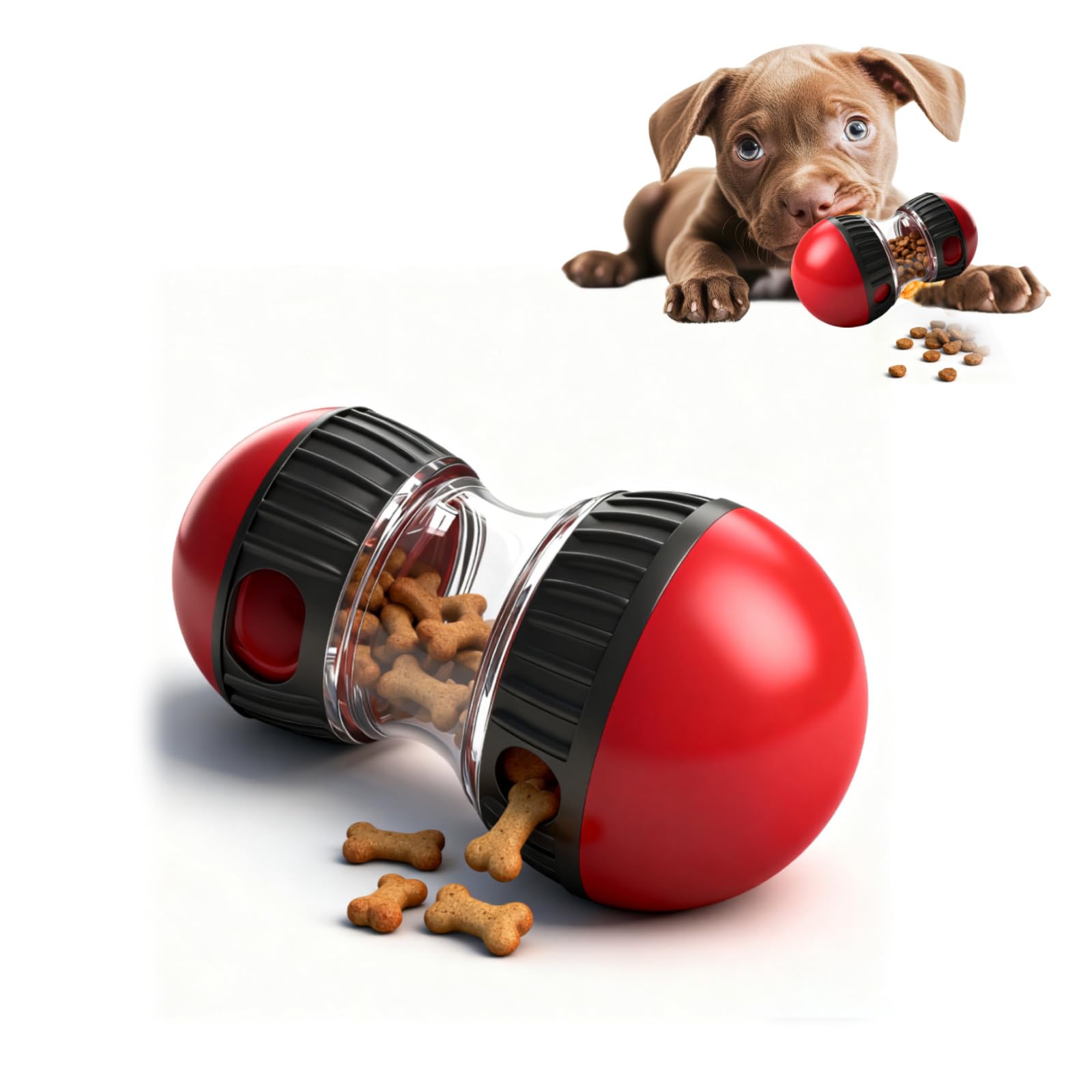 Giochi Interattivi per Cani, Giocattolo Intelligenza Cani, Interattivo Mangiatoia Lenta Che Migliora Digestione, Divertente Gioco di Occupazione per Perde Gatto Cane Distribuisce Cibo