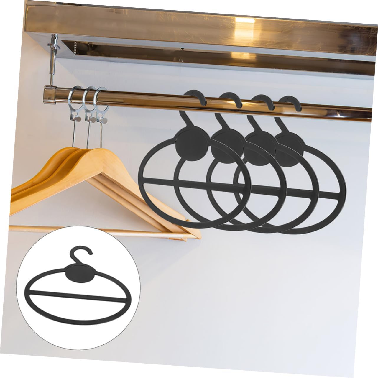 CHILDWEET 50pcs Scarf Hanger Organizer Rotating Hooks for Ties Belts and Shawls Multi-Functional Storage for Closet Organization and Display