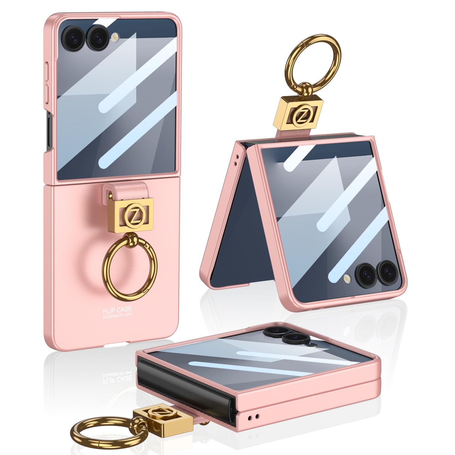 SHIEID Galaxy Z Flip 7 Case with Ring Stand, Ultra-Thin Shockproof Cover with Built-in Small Screen Protector – Slim Protective Phone Case for Samsung