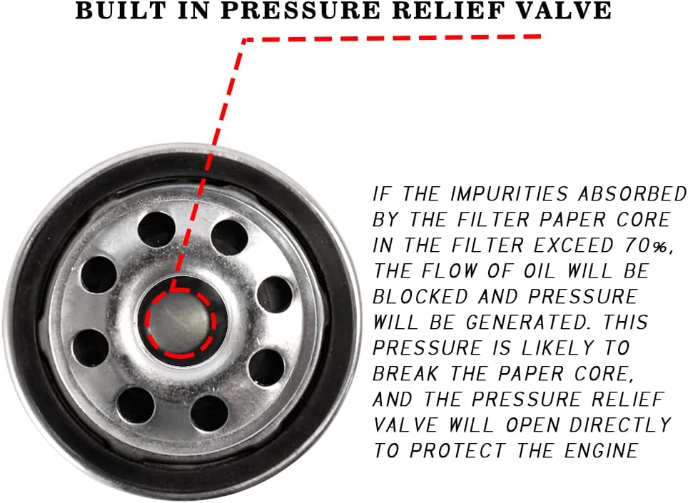 4PCS Oil Filter 122-0836 Spin-on Fits for RV QG 5500/7000 Series HGJAA HGJAB HGJAC Replaces OE# 01220836 B7238 PH2875 PH10027