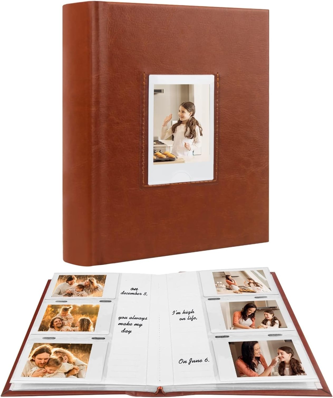 Photo Album for Fujifilm Instax Mini Camera, 180 Pockets Photo Album with Wri...