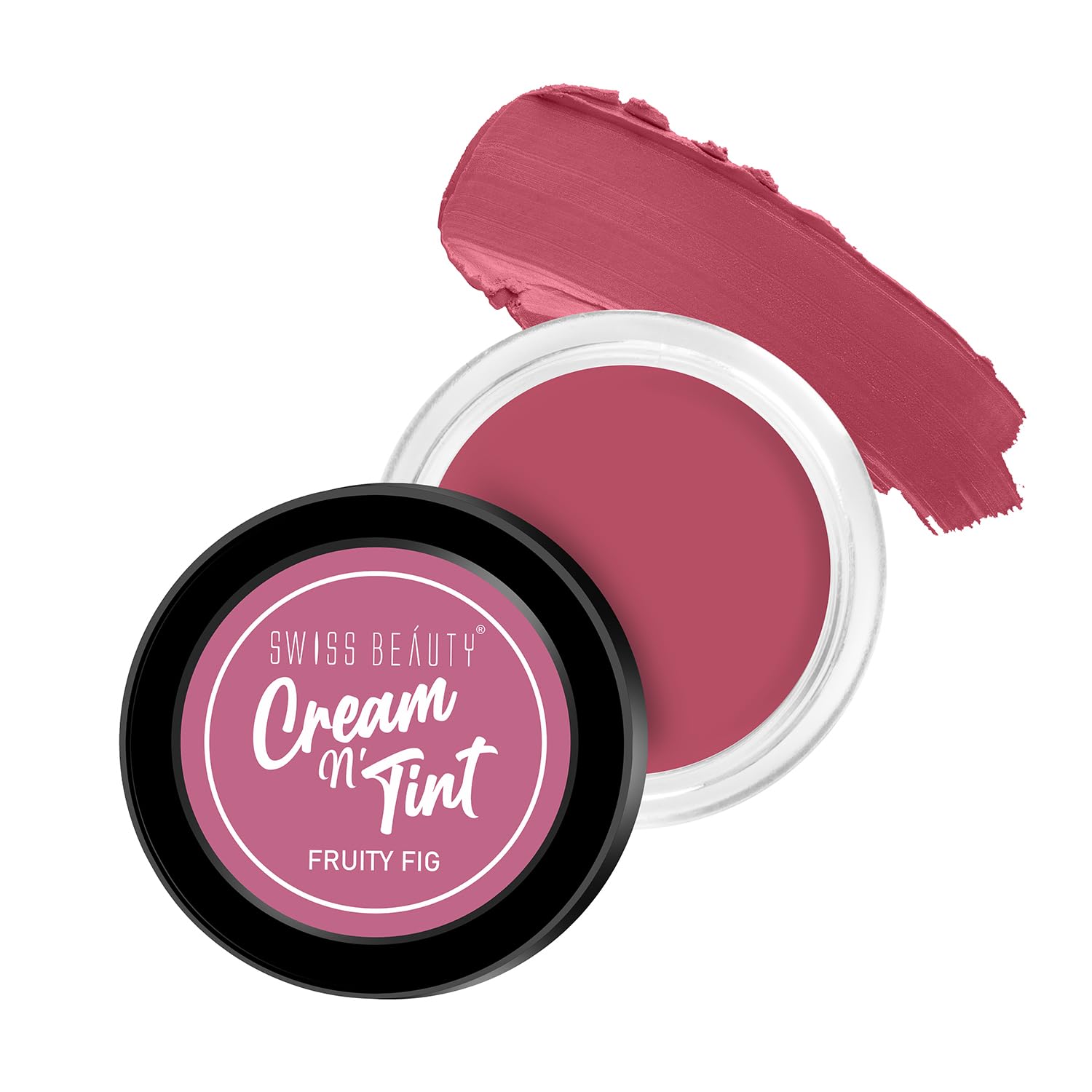 Swiss Beauty 3-in-1 Cream N'Tint for Lips,eyes and cheeks| Long lasting and easily blendable | With Jojoba oil and Glycerine | Shade - Fruity Fig, 8Gm|