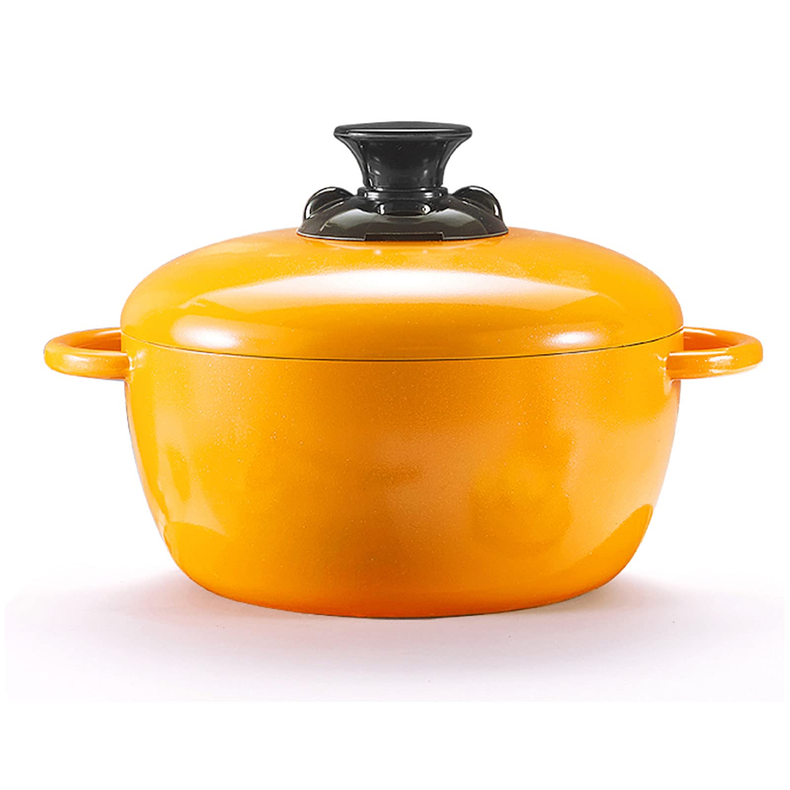 Olla Para Cazuela De Hierro Fundido Esmaltado, Diseño Sin Agua Para Sopa De Estofado, Cazuela Liviana Con Tapa, Olla Para Estofado Doméstico, Estufa Gas Cocina Inducción,Yellow 25cm