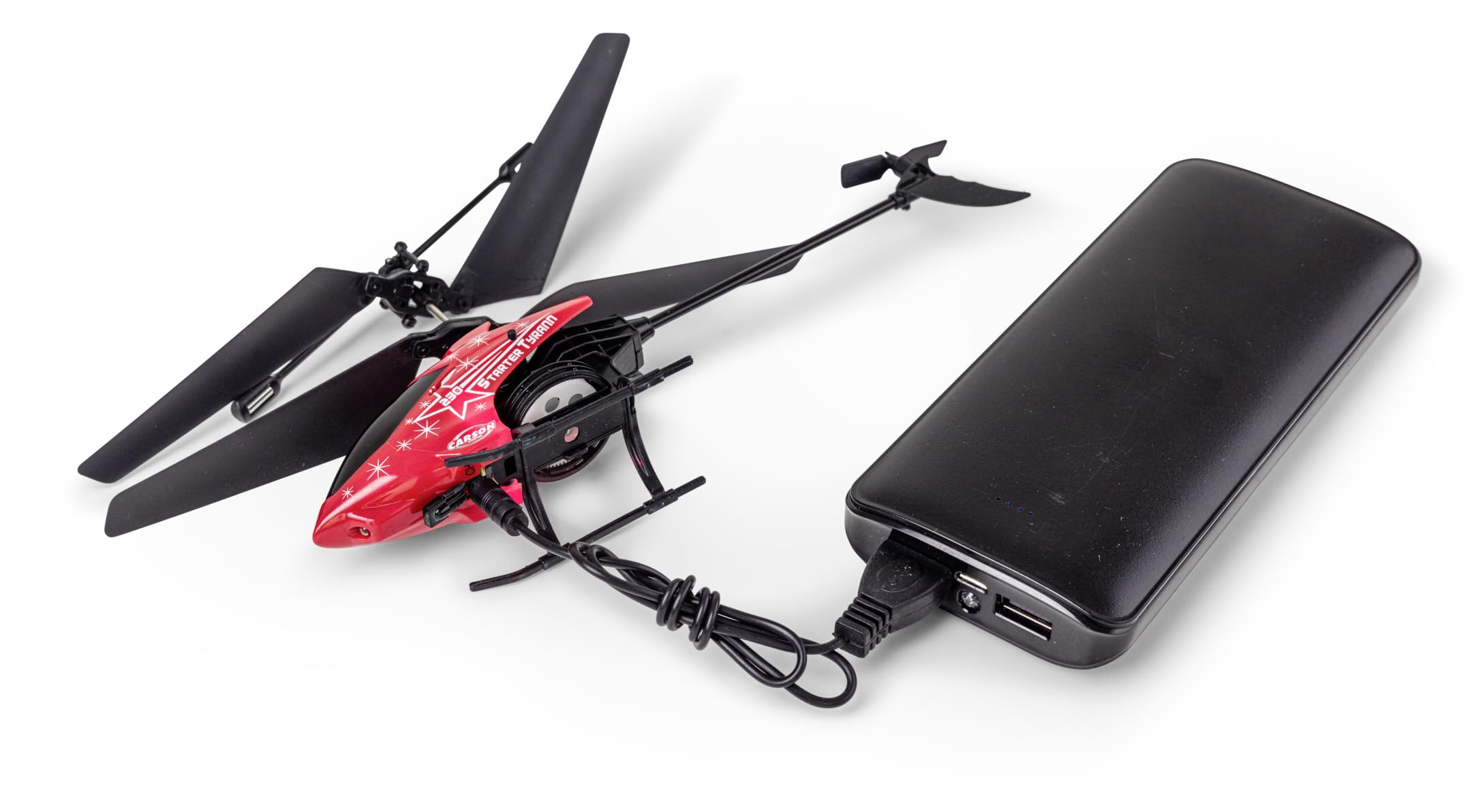 Carson 500507199 Starter Tyrann 230 IR 2CH 100% RTF czerwony – helikopter, dla początkujących, RC Heli, zdalnie sterowana zabawka