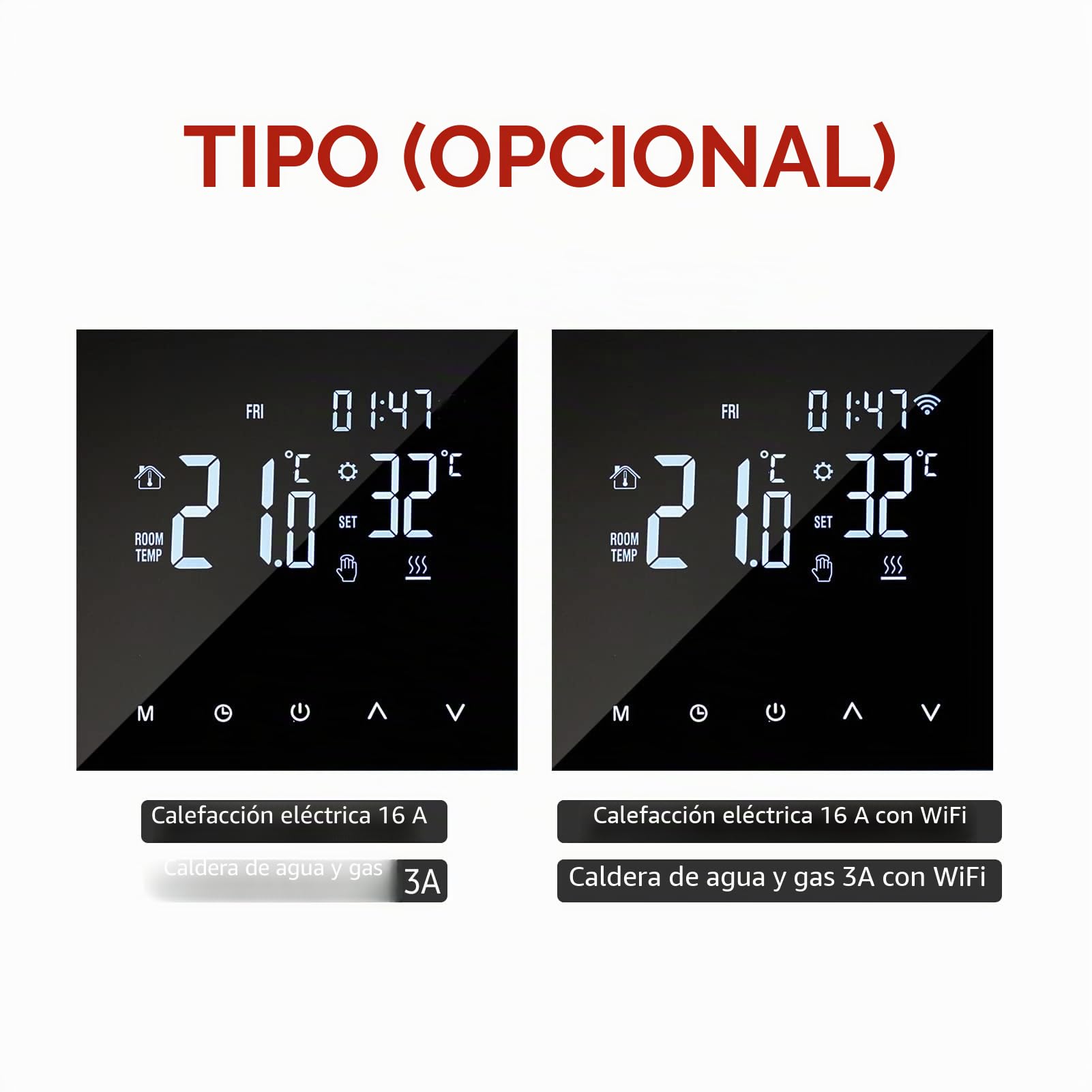 WIFI Termostato de calefacción inteligente Controlador de temperatura digital Control de aplicación de teléfono móvil Pantalla táctil Pantalla LCD Semana Programable Termostato de caldera de gas y