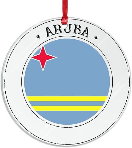 Vista 176 de Bandera de las Bahamas Adorno de árbol de Navidad para Navidad Bandera Nacional de Bahamas Decoración de árbol de Navidad Adorno colgante Adornos