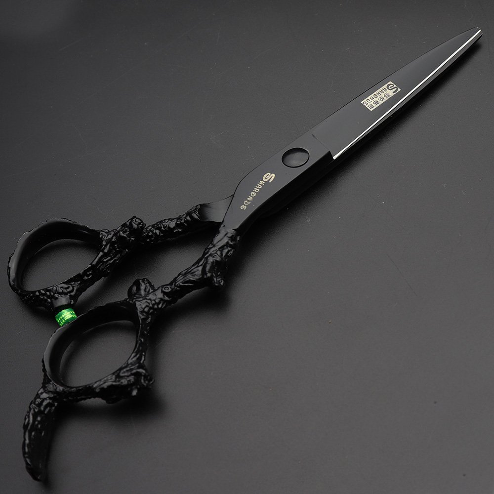 Juego de 2 tijeras de peluquería japonesas de 6 pulgadas para estudio de peluquería, herramientas de modelado profesional, tijeras de corte + tijeras de adelgazamiento